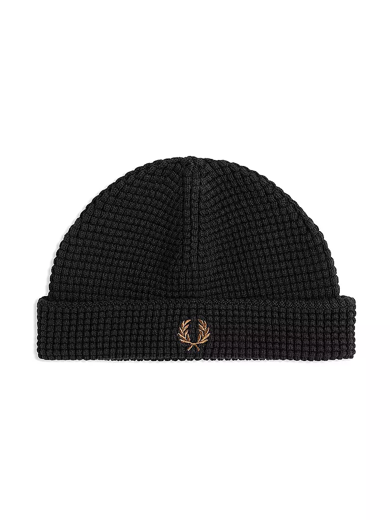FRED PERRY | Bonnet - WAFFLE BEANIE | schwarz
