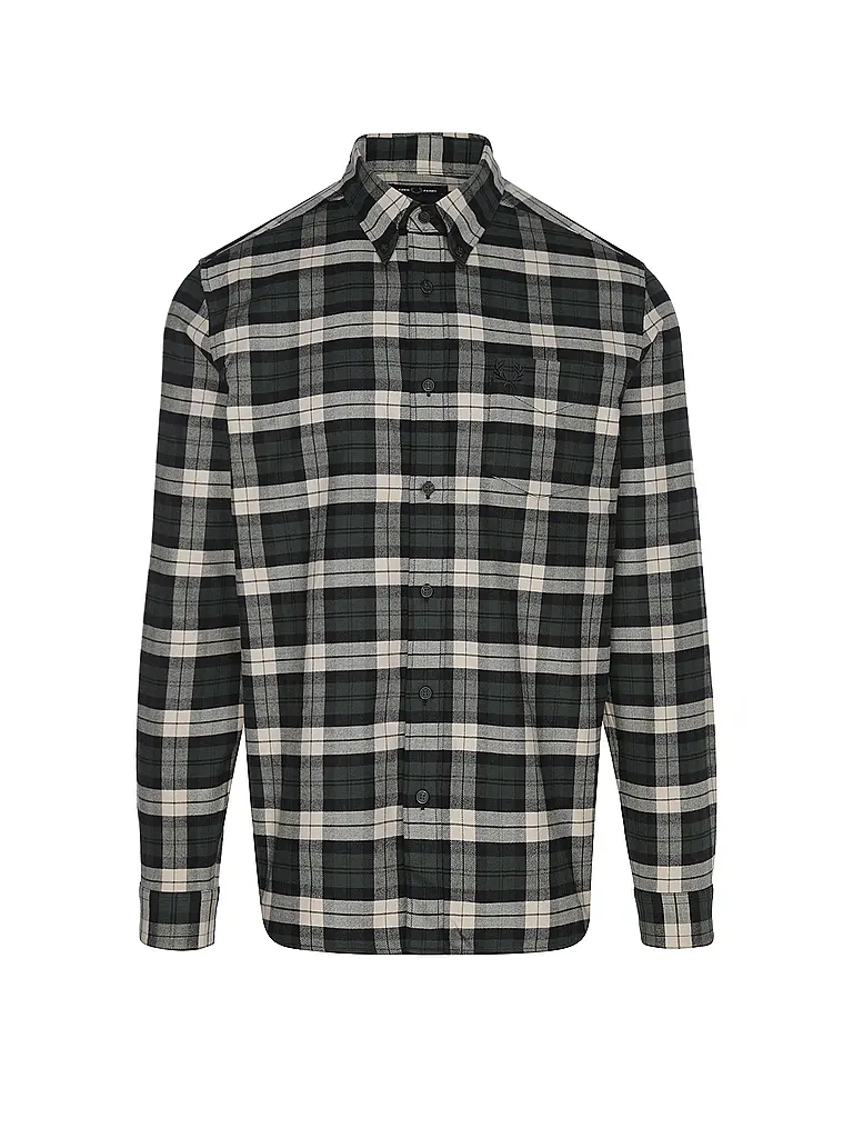FRED PERRY | Hemd Regular Fit  | Vert foncé