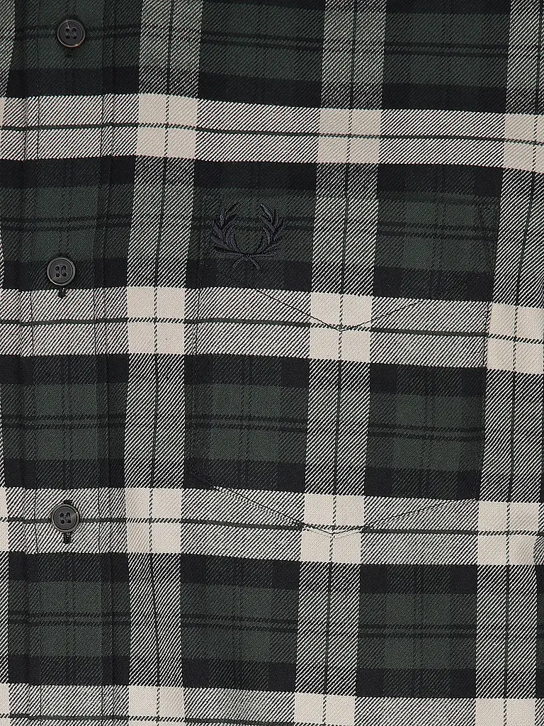 FRED PERRY | Hemd Regular Fit  | Vert foncé