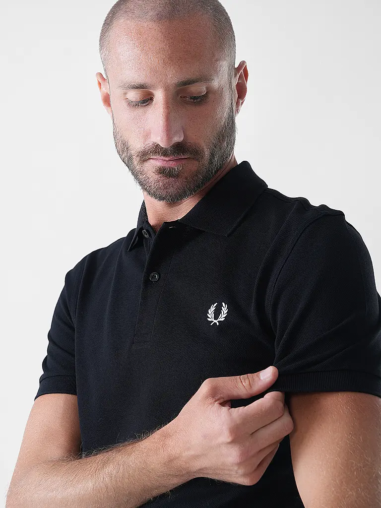 FRED PERRY | Polo Slim Fit | schwarz