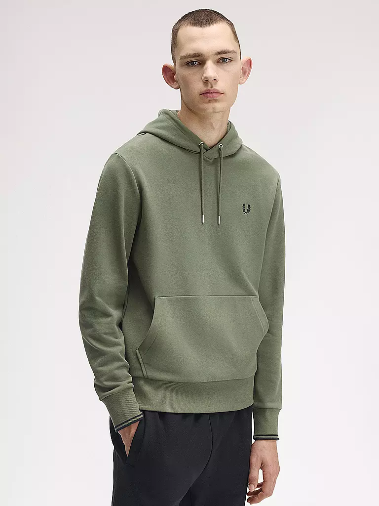 FRED PERRY | Sweat à capuche - Hoodie | olive