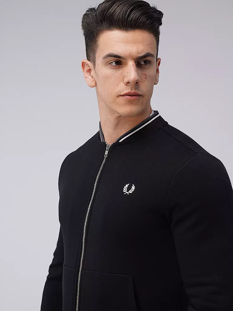 FRED PERRY | Sweat-shirt zippé | schwarz