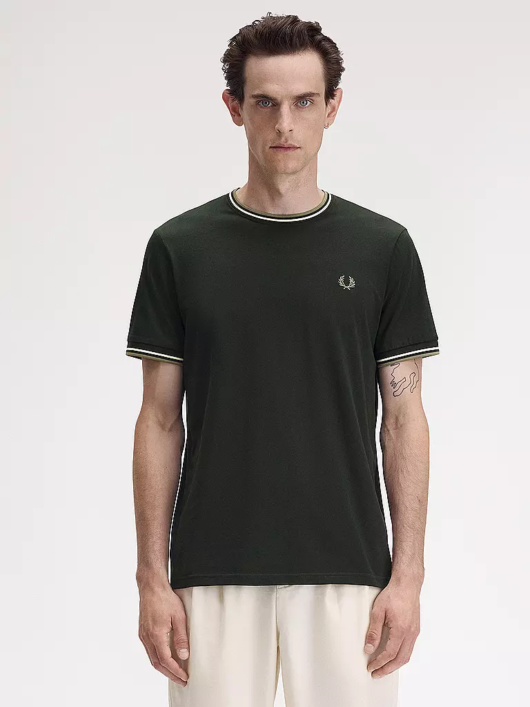 FRED PERRY | T-shirt | dunkelgrün