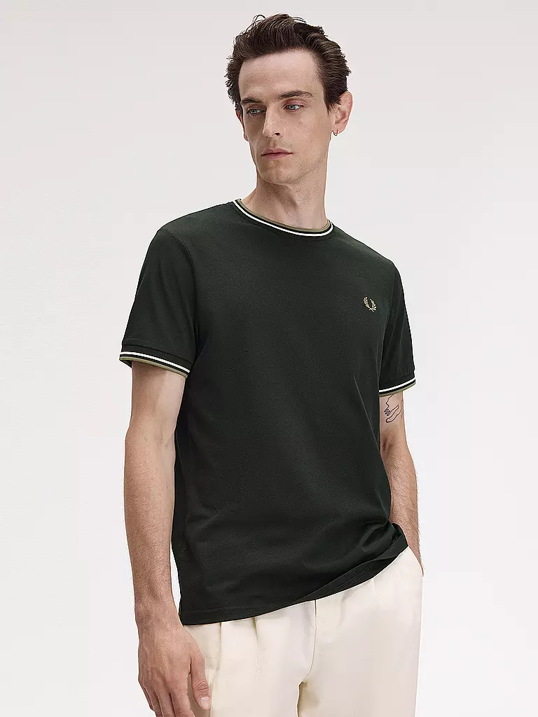 FRED PERRY | T-shirt | dunkelgrün