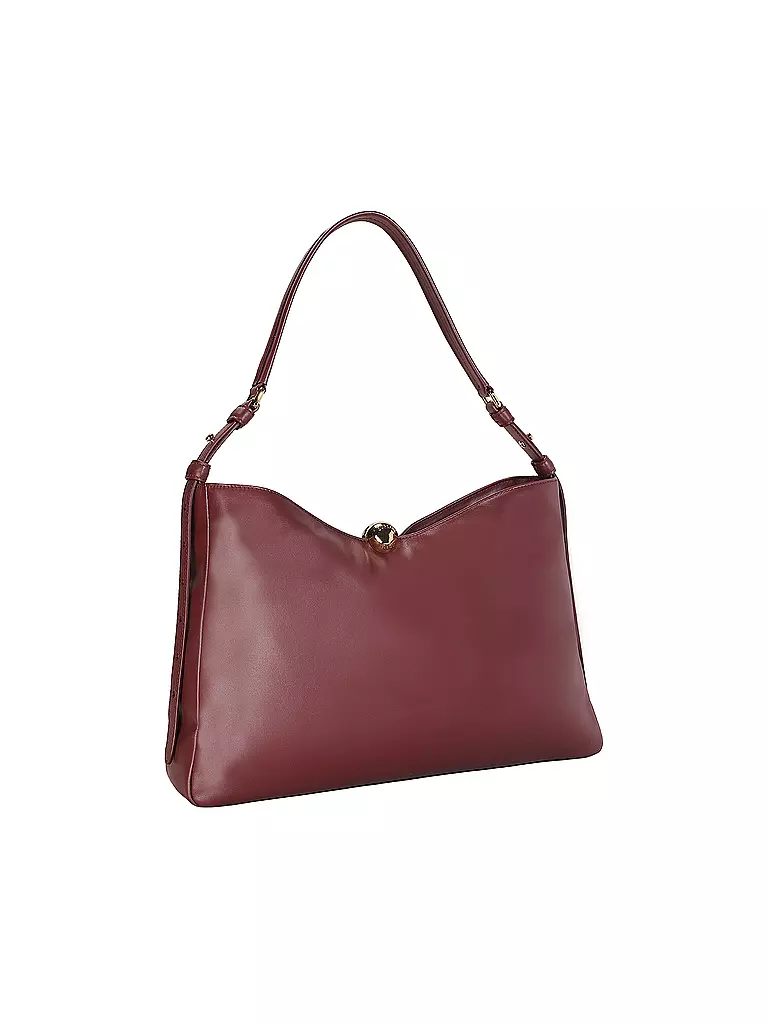 FURLA | Ledertasche - Schultertasche SFERA SOFT Large | Rouge foncé