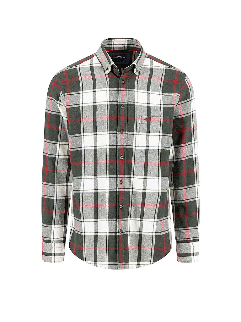 Chemise en flanelle coupe regular vert XXXL