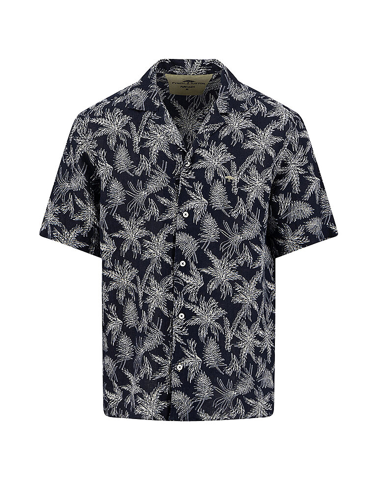 Chemise en lin bleu marine M