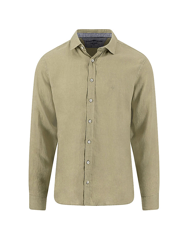 Chemise en lin vert clair 4XL
