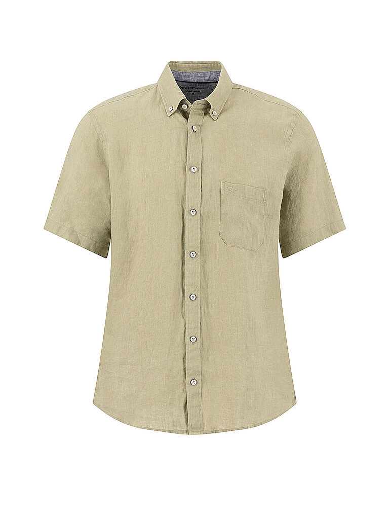 Chemise en lin vert clair XXXL