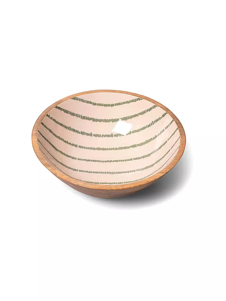 FYNCH-HATTON | Bol 30cm SINGITA Leaf Green Stripe | Vert foncé