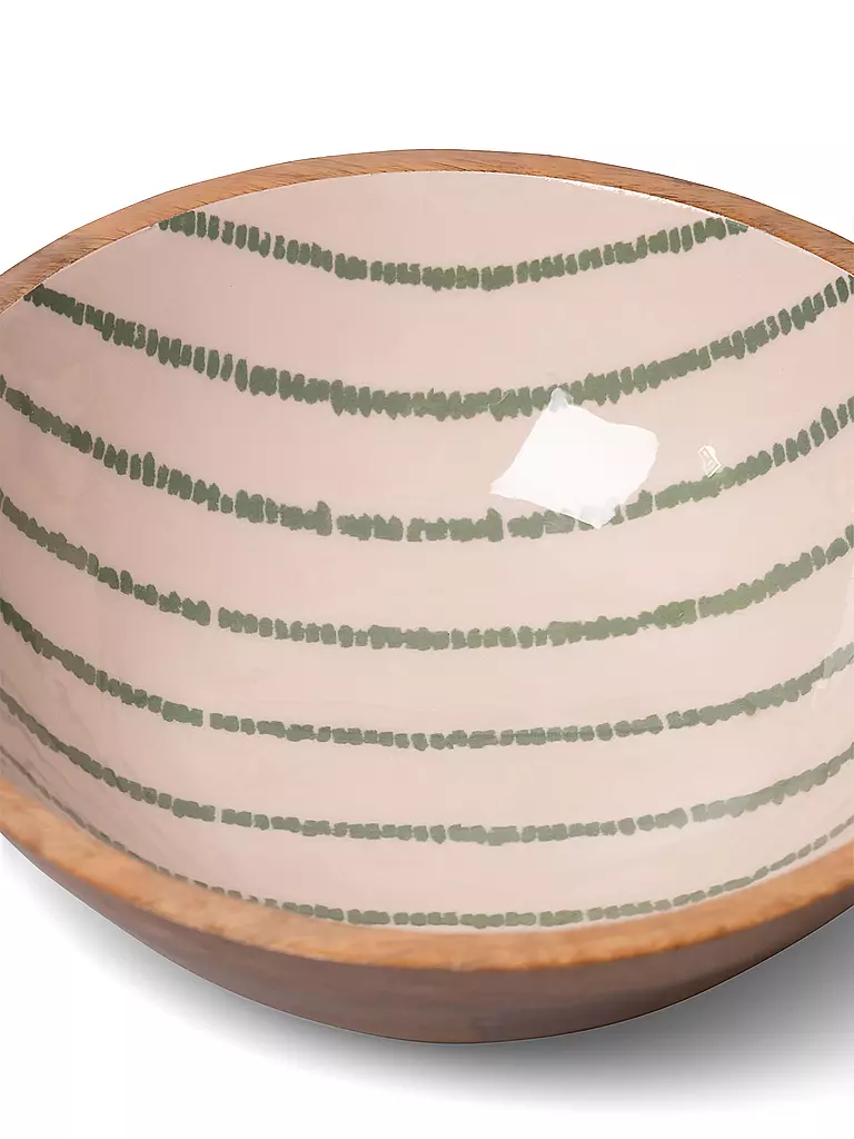 FYNCH-HATTON | Bol 30cm SINGITA Leaf Green Stripe | Vert foncé