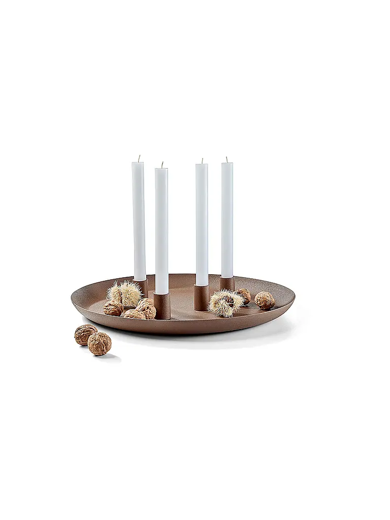 FYNCH-HATTON | Bougeoir 30cm MIOTO Walnut | Marron clair