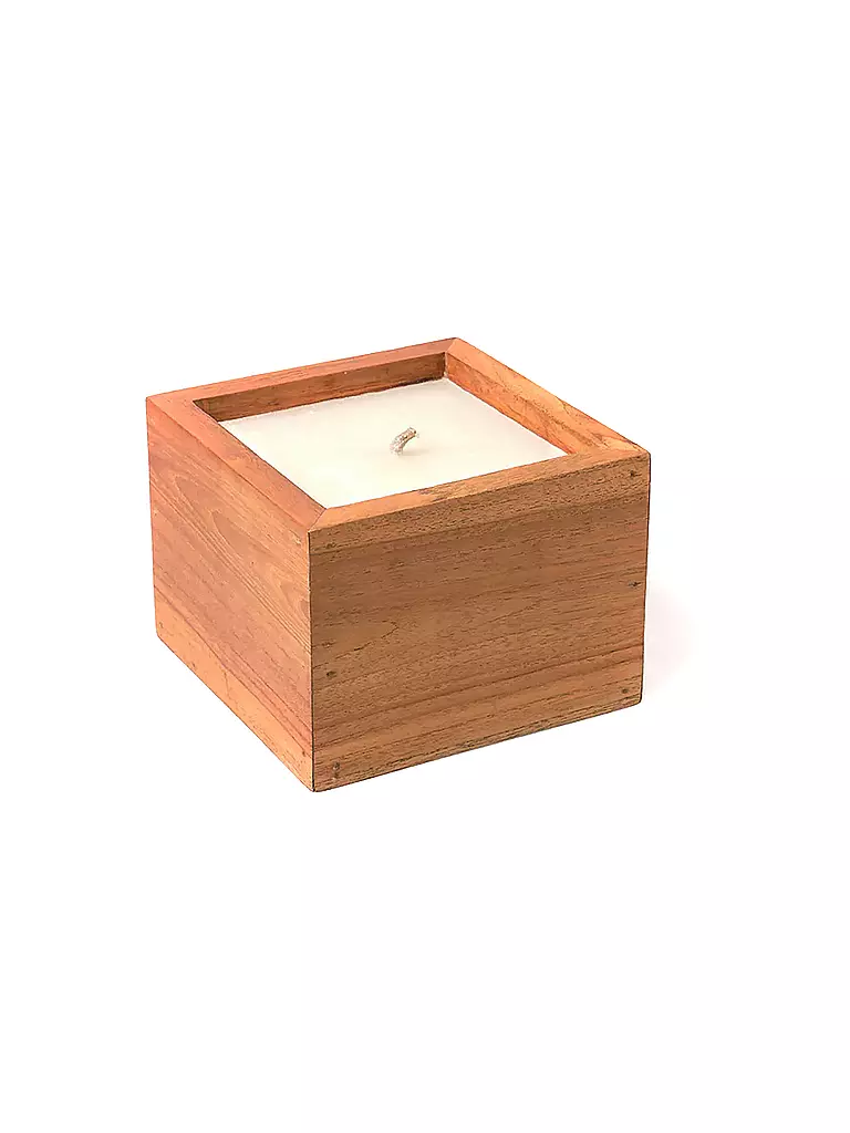 FYNCH-HATTON | Bougie d'extérieur 20x20cm CAPETOWN carrée blanche | Marron clair