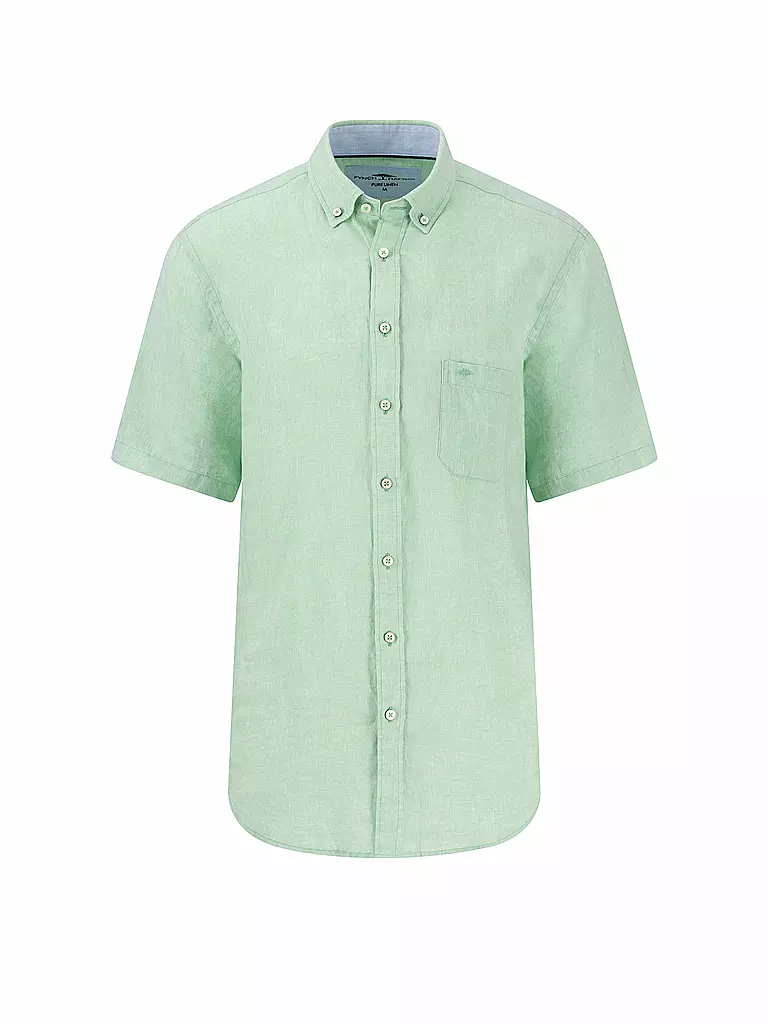FYNCH-HATTON | Chemise en lin coupe décontractée | hellgrün