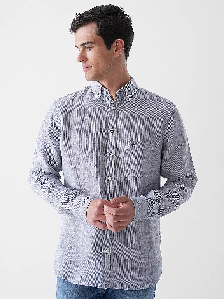 FYNCH-HATTON | Chemise en lin coupe décontractée | blau