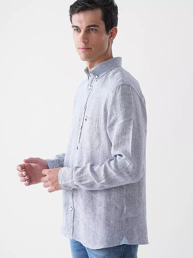 FYNCH-HATTON | Chemise en lin coupe décontractée | blau