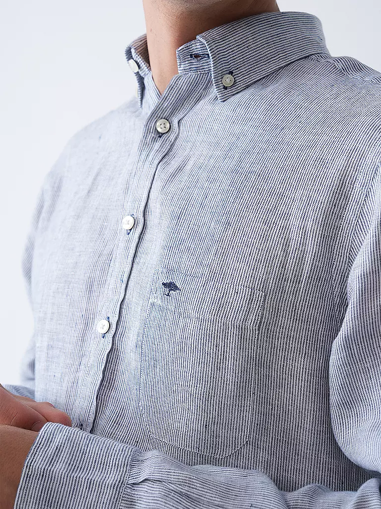 FYNCH-HATTON | Chemise en lin coupe décontractée | blau