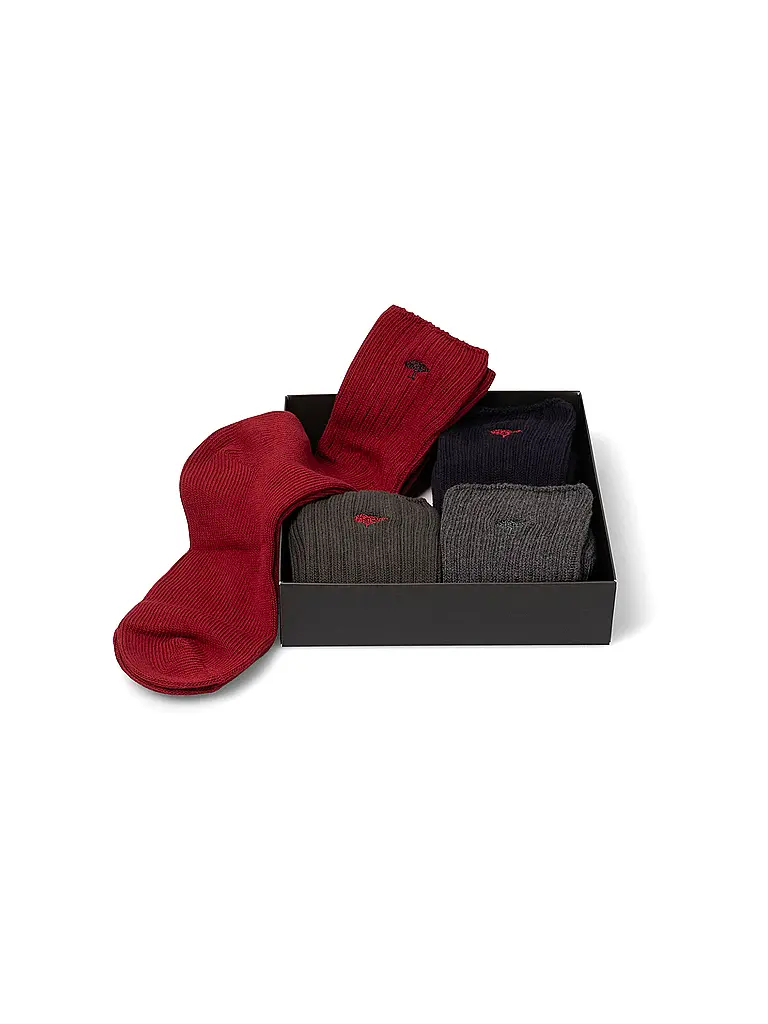 FYNCH-HATTON | Coffret cadeau de 4 paires de chaussettes bleu marine | Bleu