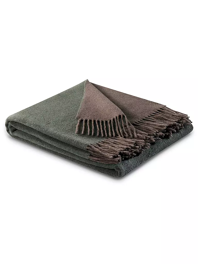 FYNCH-HATTON | Couverture en laine - Plaid KIBO 130x170cm Vert Marron | dunkelgrün