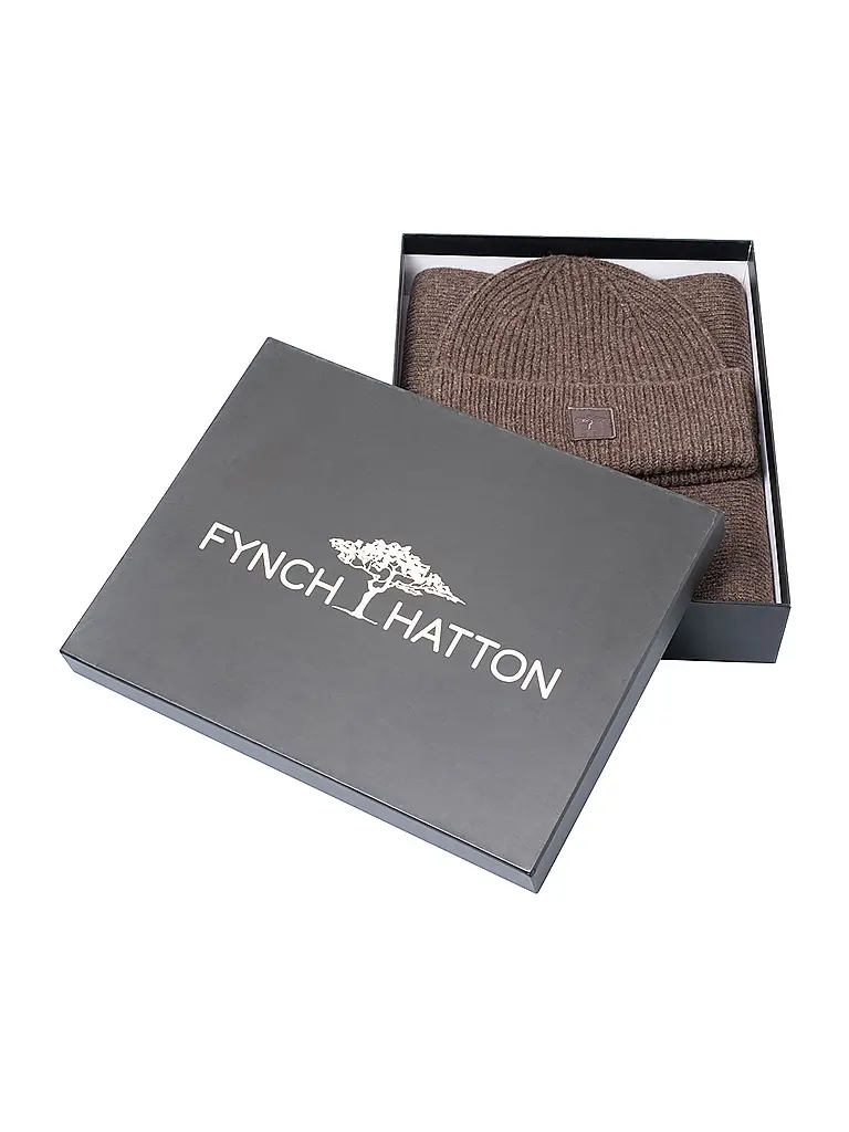 FYNCH-HATTON | Ensemble 2 pièces bonnet et écharpe | Marron