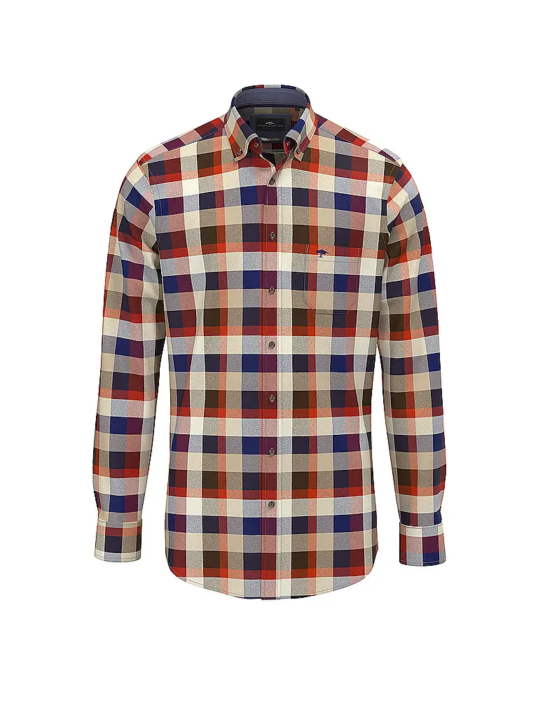 FYNCH-HATTON | Flanellhemd Regular Fit  | Rouge