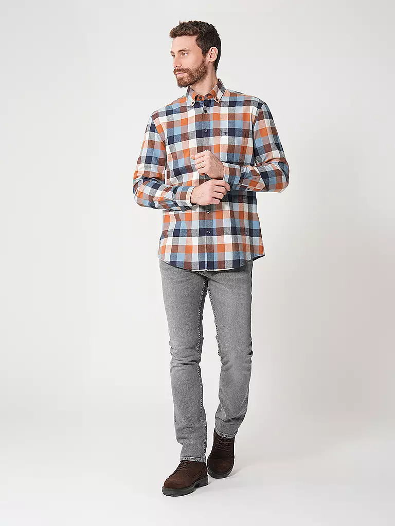 FYNCH-HATTON | Hemd Casual Fit | Marron