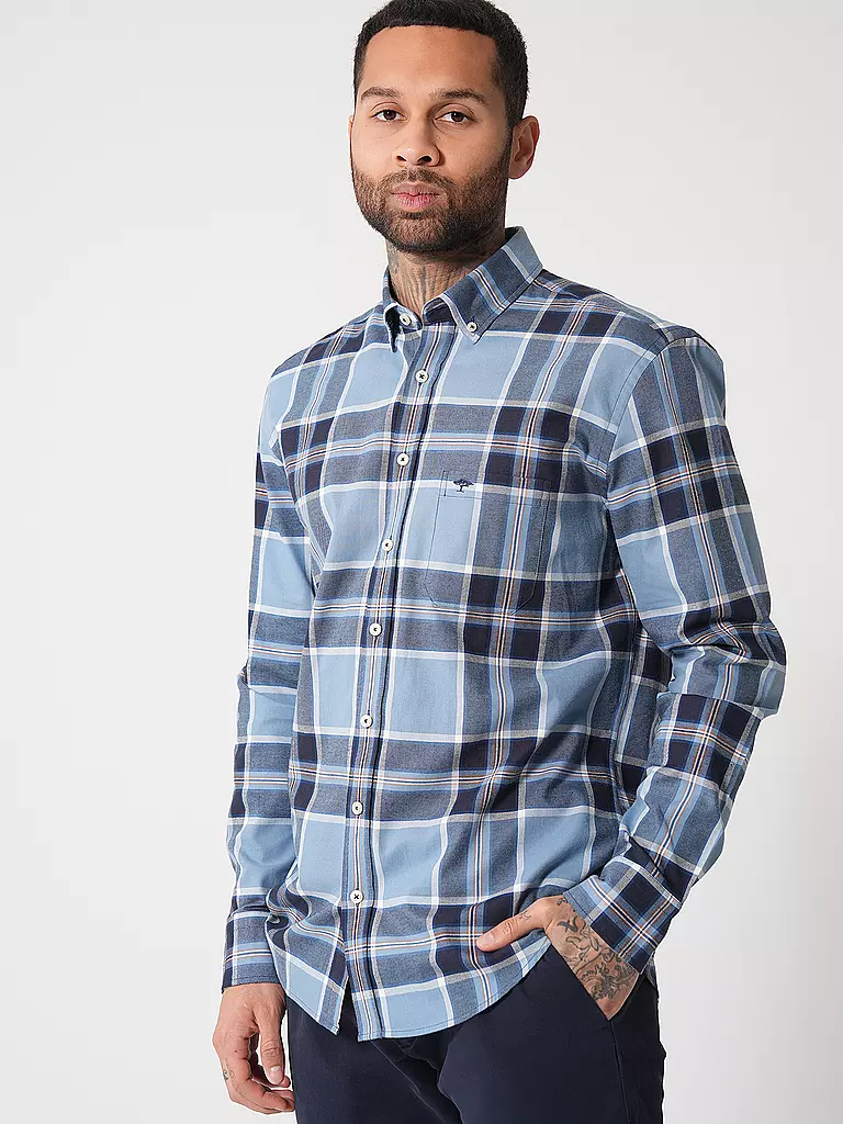 FYNCH-HATTON | Hemd Casual Fit | Bleu foncé