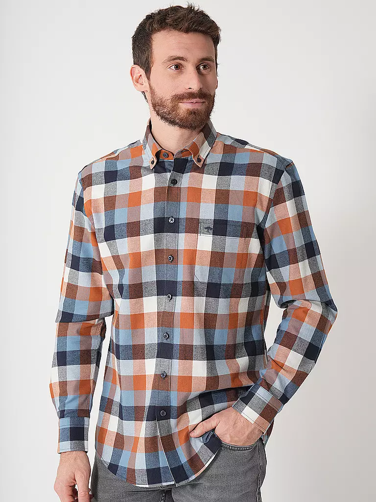 FYNCH-HATTON | Hemd Casual Fit | Marron