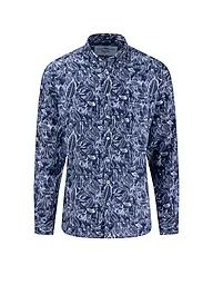 FYNCH-HATTON | Chemise en lin coupe décontractée | Bleu foncé
