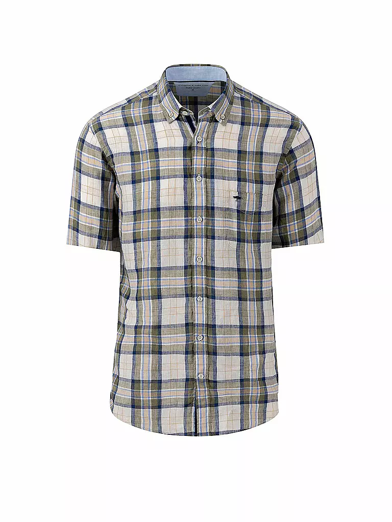 FYNCH-HATTON | Leinenhemd Casual Fit | Olive