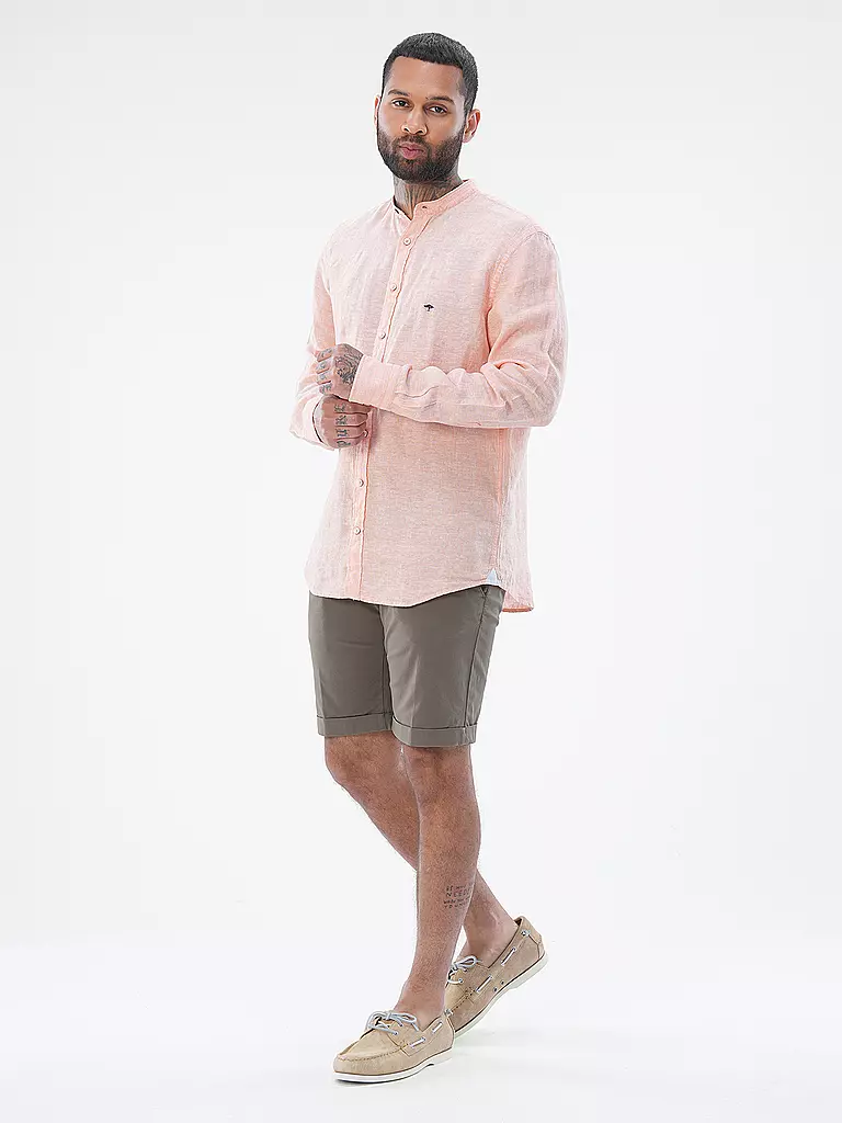 FYNCH-HATTON | Leinenhemd Casual Fit | Orange