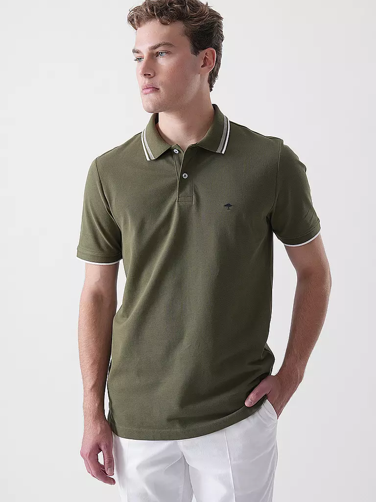 FYNCH-HATTON | Polo Coupe Décontractée | olive