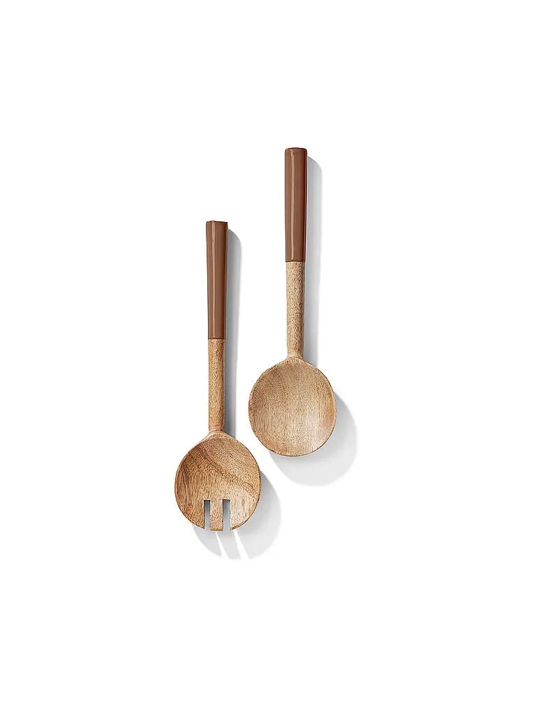 FYNCH-HATTON | Service à salade 2 pièces KISHA Walnut | hellbraun