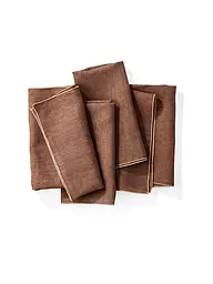 FYNCH-HATTON | Serviettes en lin LUMO Berry, lot de 4 | Marron clair