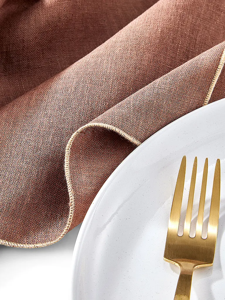 FYNCH-HATTON | Serviettes en lin, lot de 4 LUMO Walnut | hellbraun