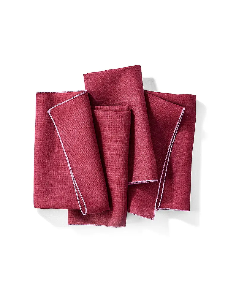 FYNCH-HATTON | Serviettes en lin LUMO Berry, lot de 4 | beere