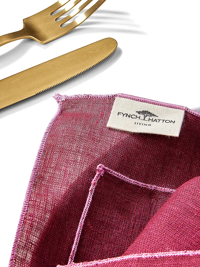 FYNCH-HATTON | Serviettes en lin LUMO Berry, lot de 4 | 