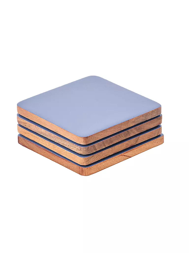 FYNCH-HATTON | Set de 4 sous-verres JALA 10x10cm Bleu Colombe | hellblau
