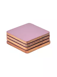 FYNCH-HATTON | Set de 4 sous-verres JALA 10x10cm Bleu Colombe | Lilas