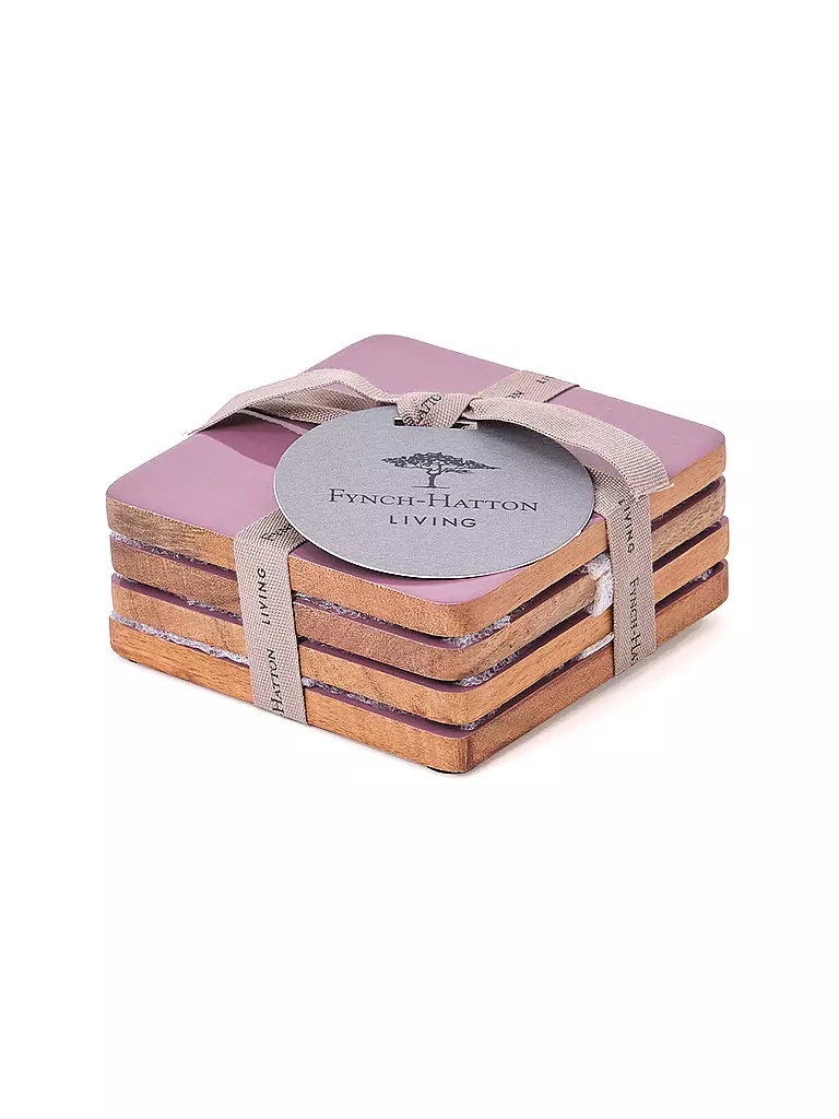 FYNCH-HATTON | Set de 4 sous-verres JALA 10x10cm Orchidée | 