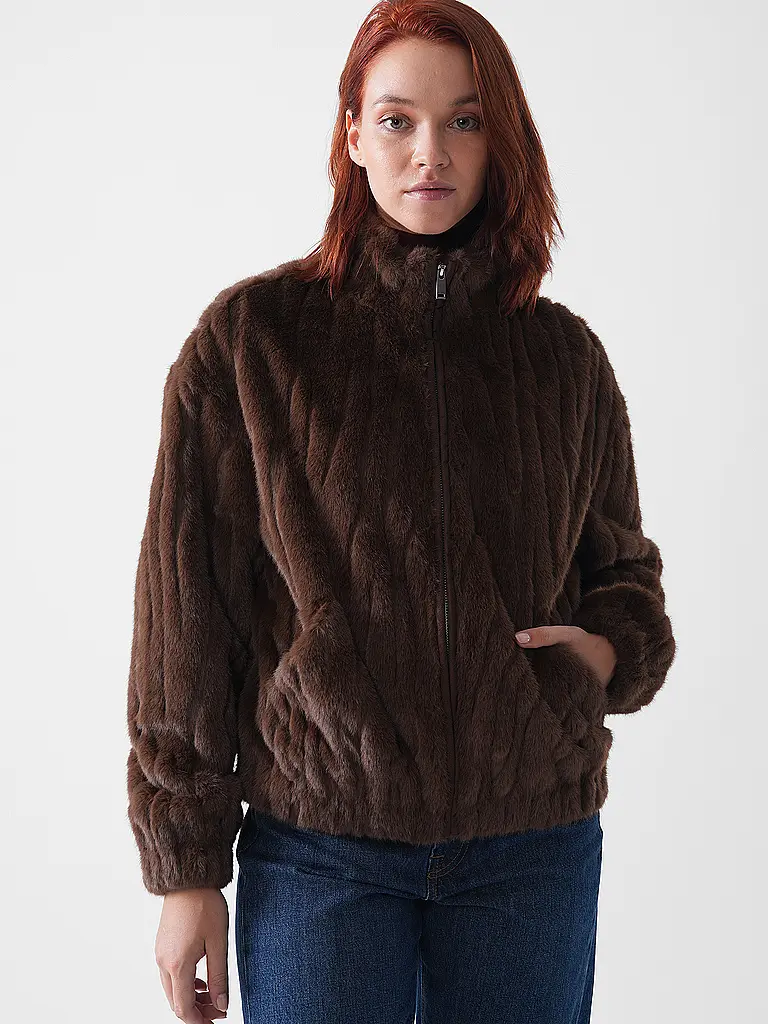 FYNCH-HATTON | Veste aspect fourrure | Marron