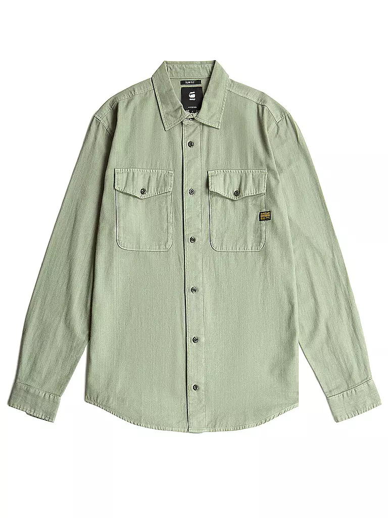 G-STAR RAW | Chemise Slim Fit MARINE | hellgrün