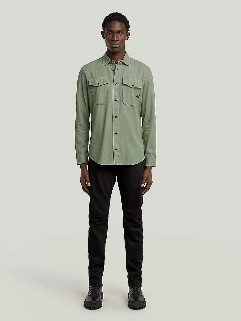 G-STAR RAW | Chemise Slim Fit MARINE | hellgrün