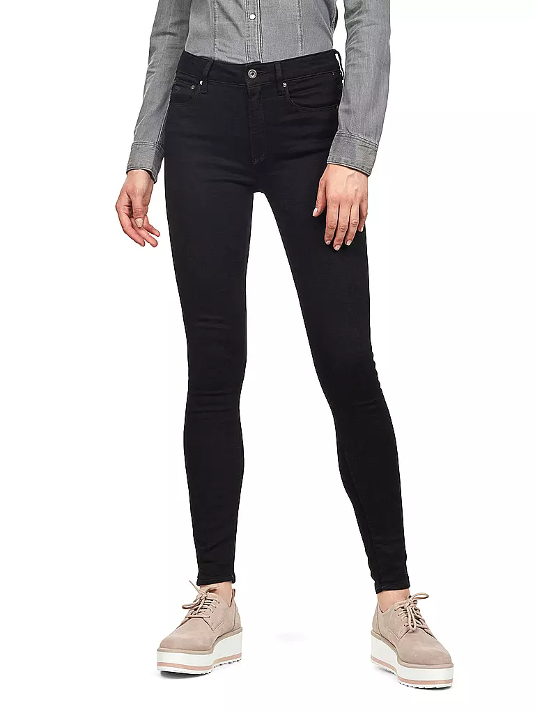 G-STAR RAW | Jeans taille haute coupe skinny 3301 | schwarz