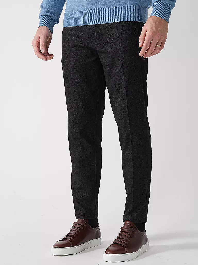 GABBA | Chino MONZA SHAFI WOOL | schwarz