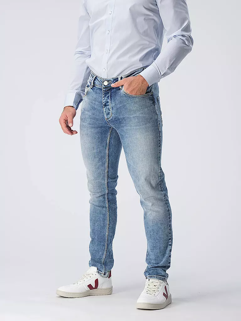 GABBA | Jeans Straight Slim Fit "Rey" | Bleu