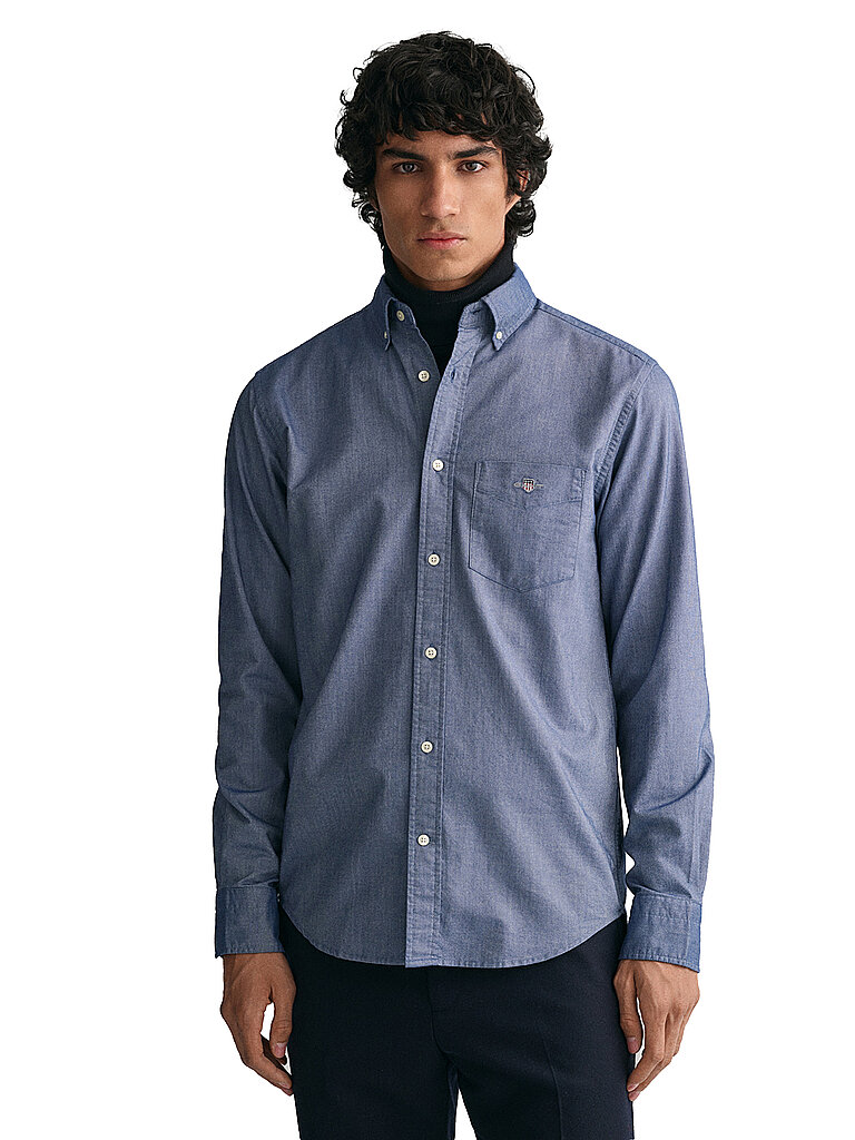 Gant Chemise coupe droite bleu L