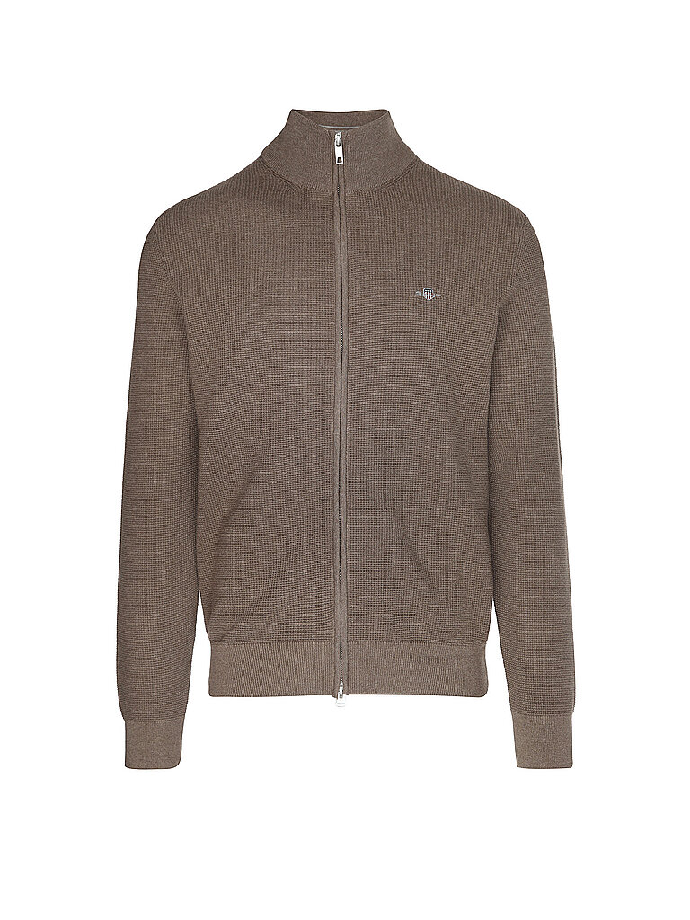 Vêtements GANT Micro Textured Cotton Zip Cardigan pour - vue 4