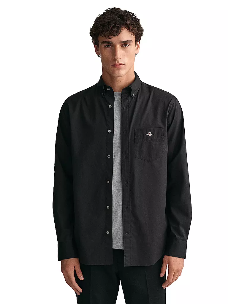 GANT | Chemise coupe regular | schwarz