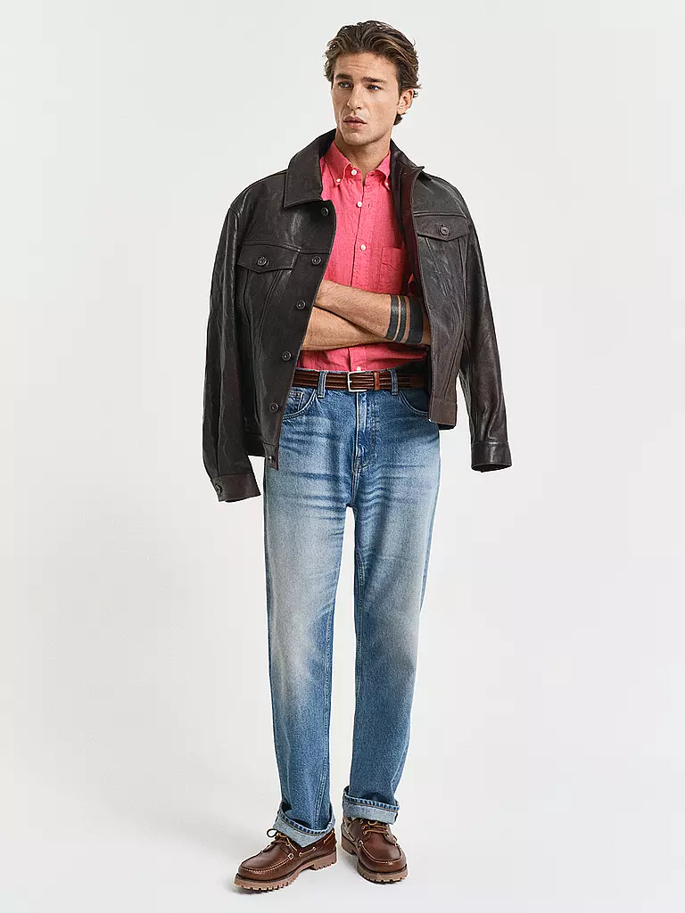 GANT | Chemise en lin coupe regular | Rouge